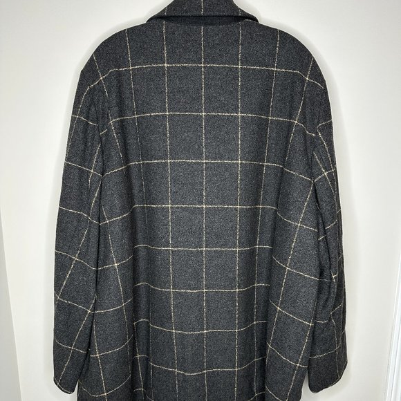 Donna Enrica Size 28 Gray Grey Wood Blend Jacket Coat - Picture 4 of 9